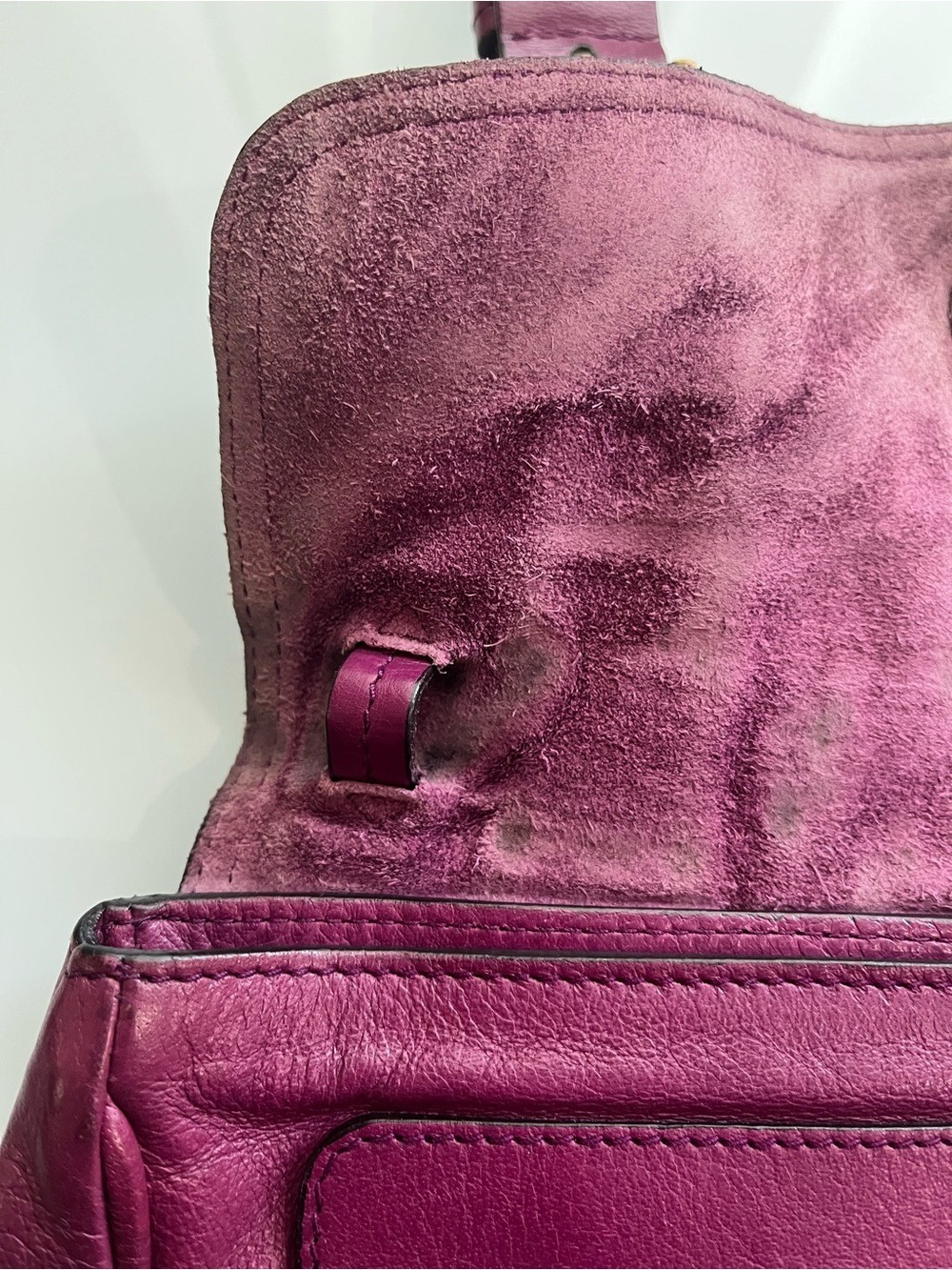 MULBERRY RARE VINTAGE TRIM ALEXA IN BERRY LEATHER - Picture 10 of 16